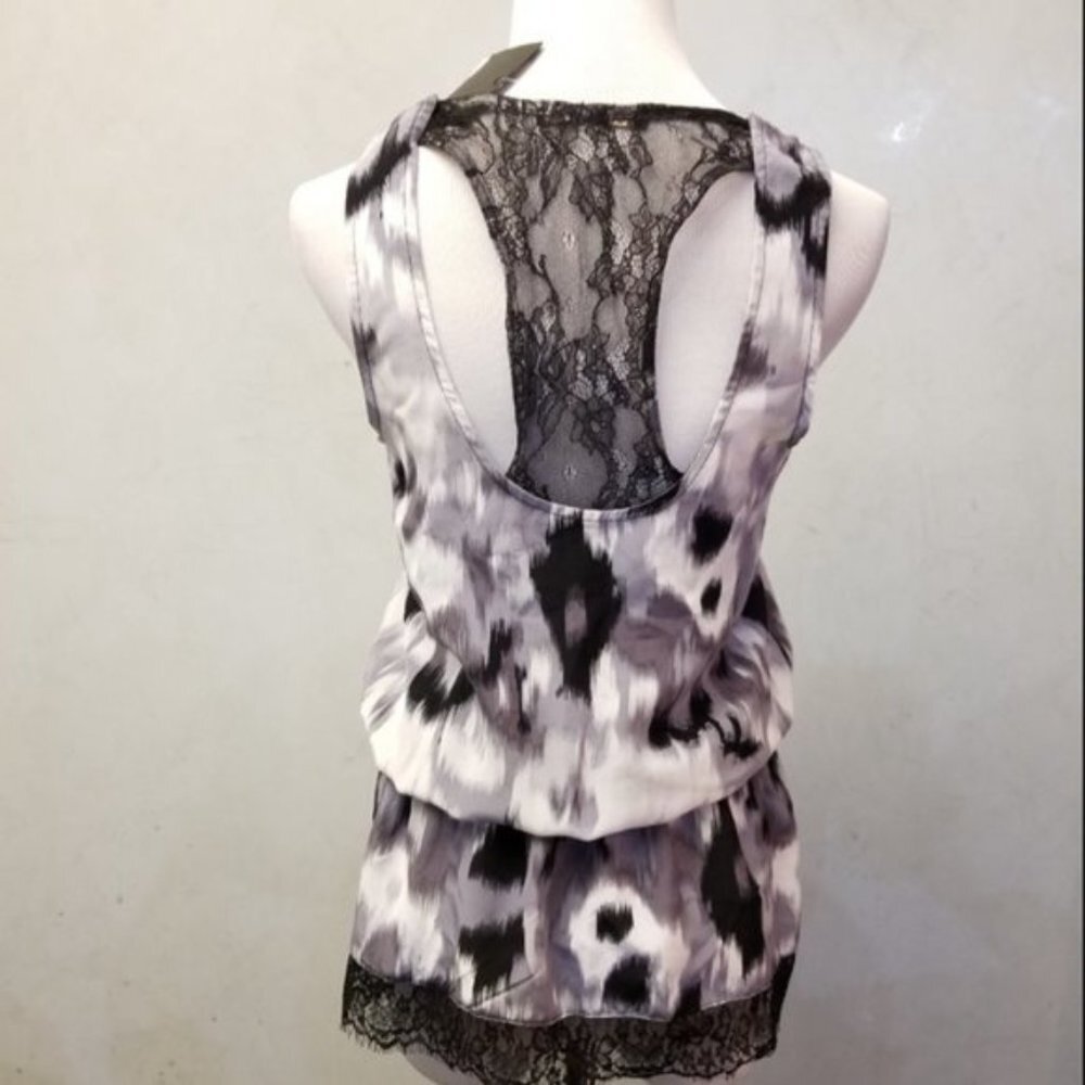 NWT pure sugar silk racer back lace tank women's size Small (87) - Picture 4 of 6
